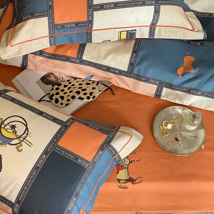 91家纺网 家纺一手货源 找家纺 棉生活 2021新款全棉铂金棉小资系列四件套 马车时代