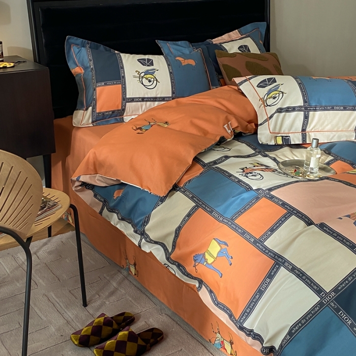 91家纺网 家纺一手货源 找家纺 棉生活 2021新款全棉铂金棉小资系列四件套 马车时代