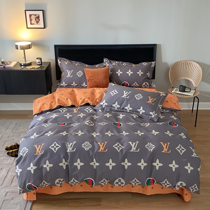 91家纺网 家纺一手货源 找家纺 棉生活 2021新款全棉铂金棉小资系列四件套 香榭丽舍-灰