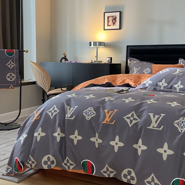 91家纺网 家纺一手货源 找家纺 棉生活 2021新款全棉铂金棉小资系列四件套 香榭丽舍-灰