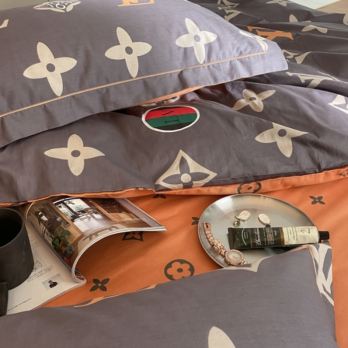 91家纺网 家纺一手货源 找家纺 棉生活 2021新款全棉铂金棉小资系列四件套 香榭丽舍-灰