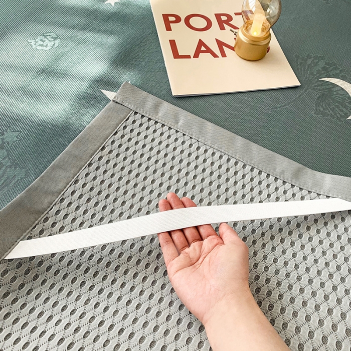 91家纺网 家纺一手货源 找家纺 懒猫 2021新款宽边圆网冰丝凉席三件套 星月