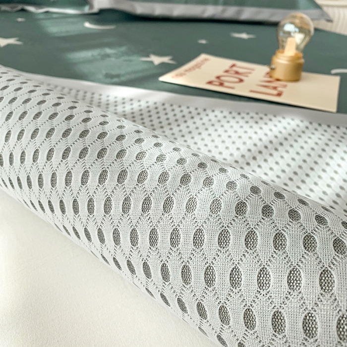 91家纺网 家纺一手货源 找家纺 懒猫 2021新款宽边圆网冰丝凉席三件套 星月