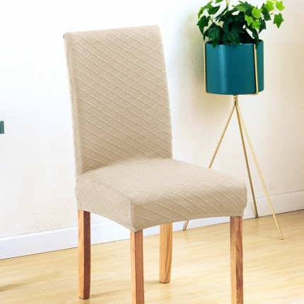 91家纺网 家纺一手货源 找家纺 菱形格弹力一体椅套 饭店连体椅子套  宴会加厚椅套子