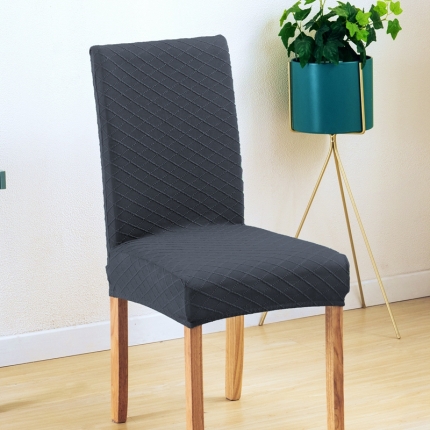 91家纺网 家纺一手货源 找家纺 菱形格弹力一体椅套 饭店连体椅子套  宴会加厚椅套子