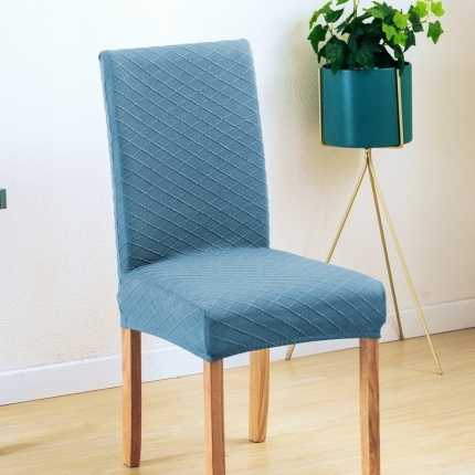 91家纺网 家纺一手货源 找家纺 菱形格弹力一体椅套 饭店连体椅子套  宴会加厚椅套子