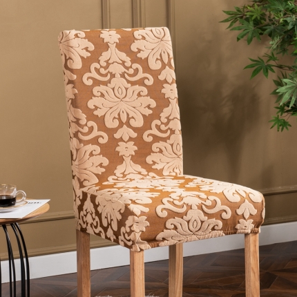 91家纺网 家纺一手货源 找家纺 欧式大提花一体椅套 饭店连体椅套子 弹力椅子套