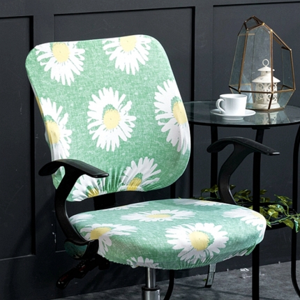 91家纺网 家纺一手货源 找家纺 弹力印花分体椅套 办公室转椅套 员工椅套子 弹力椅子套