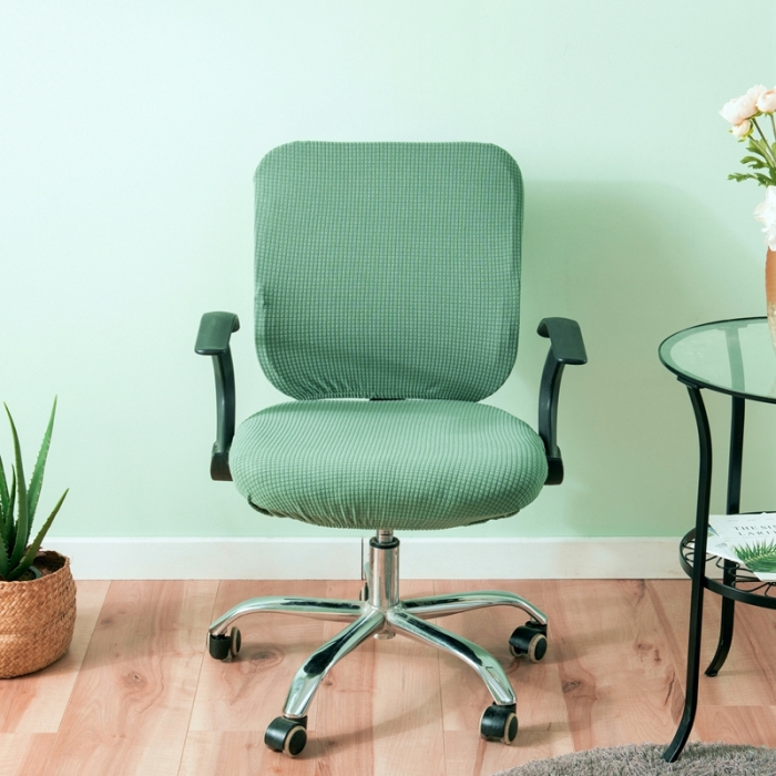 91家纺网 家纺一手货源 找家纺 外贸尺寸-华夫格分体椅套 弹力办公室椅套子