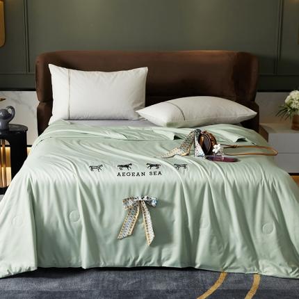 凡客 2021春夏新款水洗真丝丝巾夏被 凡尔赛（清新绿）