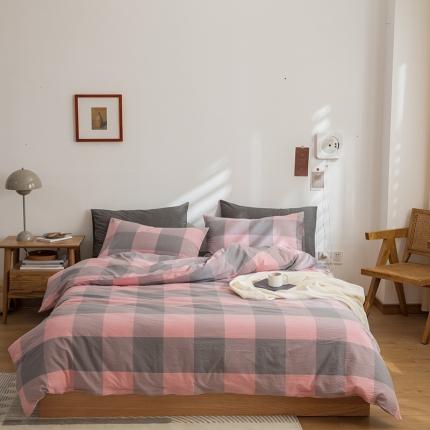 91家纺网 家纺一手货源 找家纺 （总）北欧良品 新款A类色织水洗棉四件套单品有售