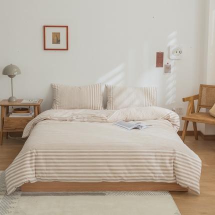 91家纺网 家纺一手货源 找家纺 （总）北欧良品 新款A类色织水洗棉四件套单品有售