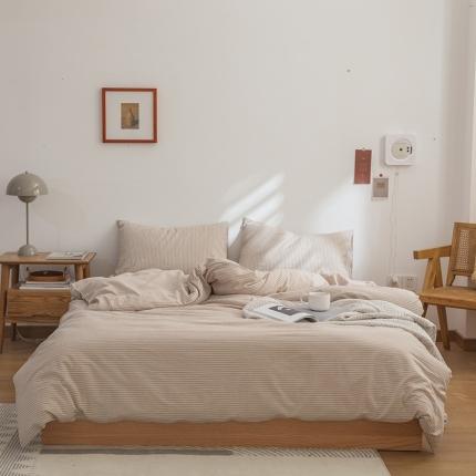 91家纺网 家纺一手货源 找家纺 （总）北欧良品 新款A类色织水洗棉四件套单品有售