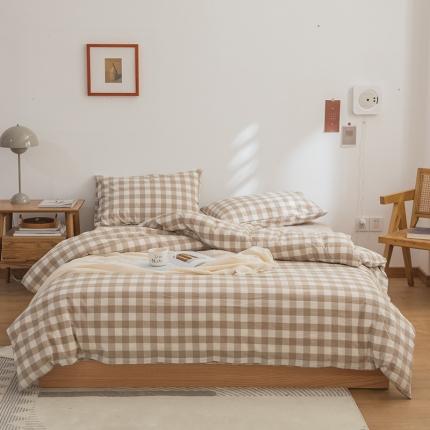 91家纺网 家纺一手货源 找家纺 （总）北欧良品 新款A类色织水洗棉四件套单品有售