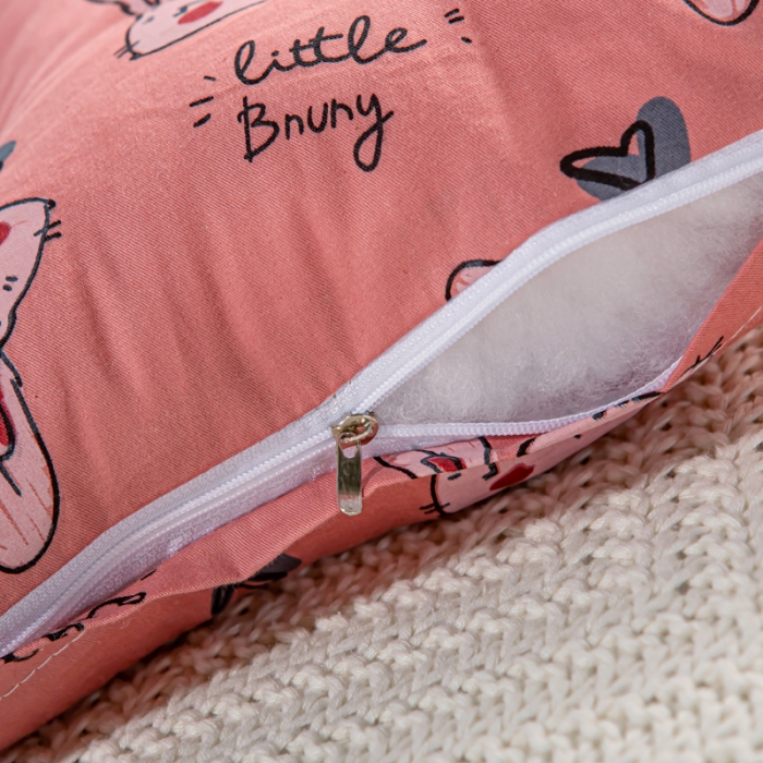 91家纺网 家纺一手货源 找家纺 萌番宝 2022新款全棉儿童水洗枕可爱小兔30*50cm