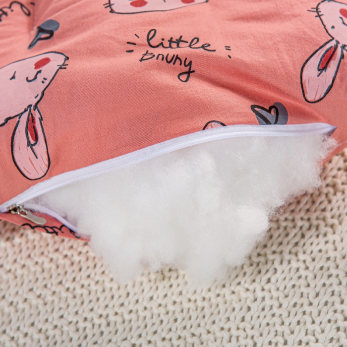 91家纺网 家纺一手货源 找家纺 萌番宝 2022新款全棉儿童水洗枕可爱小兔30*50cm