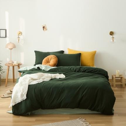 91家纺网 家纺一手货源 找家纺 （总）原研家居 2021新款全棉针织棉纯色系列四件套