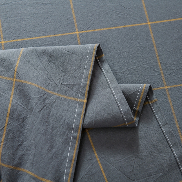 91家纺网 家纺一手货源 找家纺 恋人优选 2023新款纯棉水洗单床单 七夕灰大