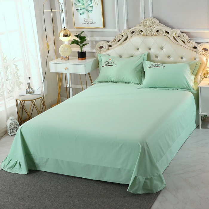 91家纺网 家纺一手货源 找家纺 晶缦家纺 美梦雏菊全棉13372毛巾绣四件套 美梦雏菊-浅绿