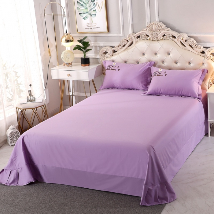 91家纺网 家纺一手货源 找家纺 晶缦家纺 美梦雏菊全棉13372毛巾绣四件套 美梦雏菊-浅紫