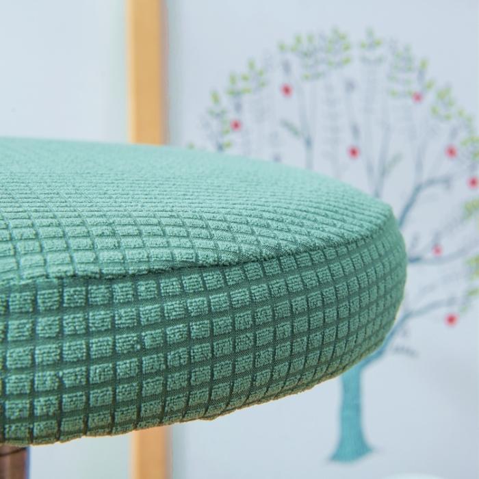 91家纺网 家纺一手货源 找家纺 弹力防水华夫格圆凳子套 圆转椅套 吧台凳套