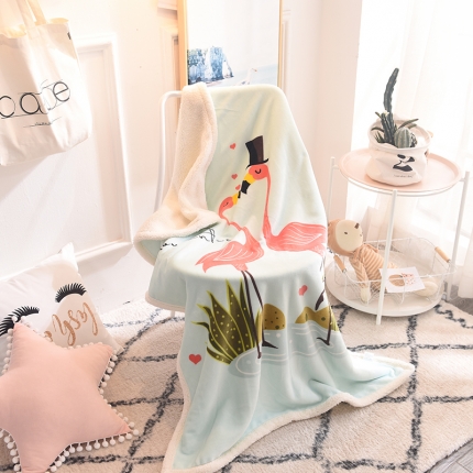 91家纺网 家纺一手货源 找家纺 （总）儿童四季毛毯双层羊羔绒童毯学生幼儿园午睡宝宝婴儿绒毯子