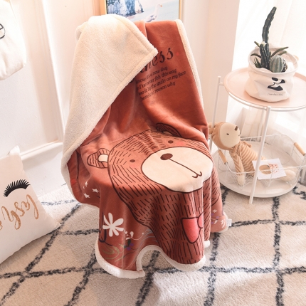 91家纺网 家纺一手货源 找家纺 （总）儿童四季毛毯双层羊羔绒童毯学生幼儿园午睡宝宝婴儿绒毯子