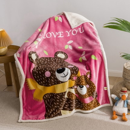 91家纺网 家纺一手货源 找家纺 （总）儿童四季毛毯双层羊羔绒童毯学生幼儿园午睡宝宝婴儿绒毯子