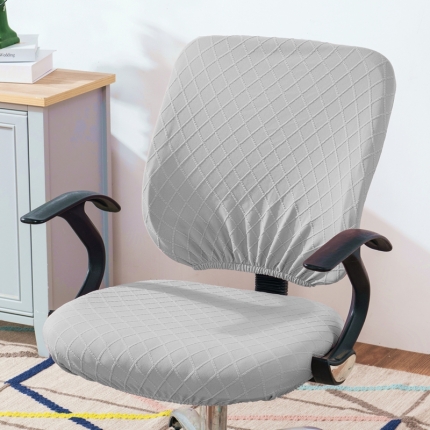 91家纺网 家纺一手货源 找家纺 外贸尺寸-菱形格分体椅套 办公室弹力椅套子 椅子套