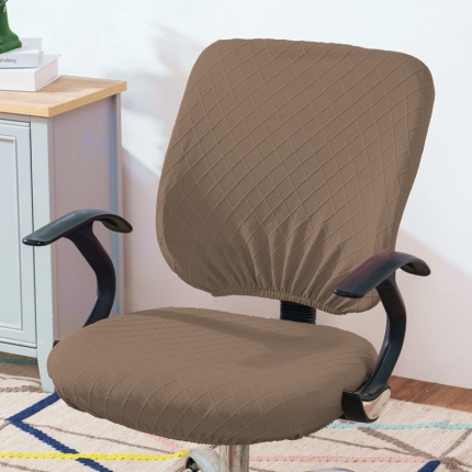 91家纺网 家纺一手货源 找家纺 外贸尺寸-菱形格分体椅套 办公室弹力椅套子 椅子套