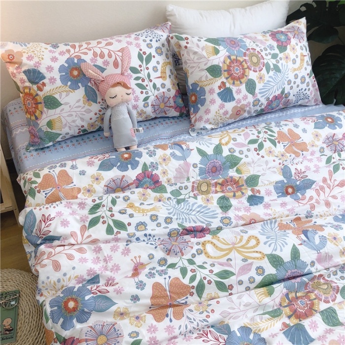 91家纺网 家纺一手货源 找家纺 （总）沐棉家居 2019新款13370全棉小碎花四件套实拍