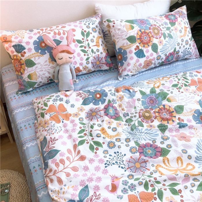 91家纺网 家纺一手货源 找家纺 （总）沐棉家居 2019新款13370全棉小碎花四件套实拍