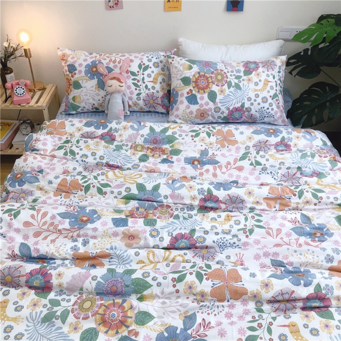 91家纺网 家纺一手货源 找家纺 （总）沐棉家居 2019新款13370全棉小碎花四件套实拍