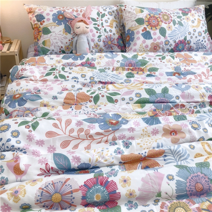 91家纺网 家纺一手货源 找家纺 （总）沐棉家居 2019新款13370全棉小碎花四件套实拍