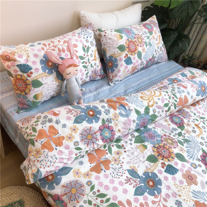 91家纺网 家纺一手货源 找家纺 （总）沐棉家居 2019新款13370全棉小碎花四件套实拍