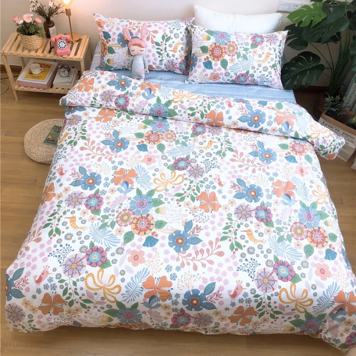 91家纺网 家纺一手货源 找家纺 （总）沐棉家居 2019新款13370全棉小碎花四件套实拍