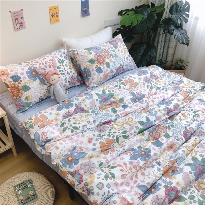 91家纺网 家纺一手货源 找家纺 （总）沐棉家居 2019新款13370全棉小碎花四件套实拍