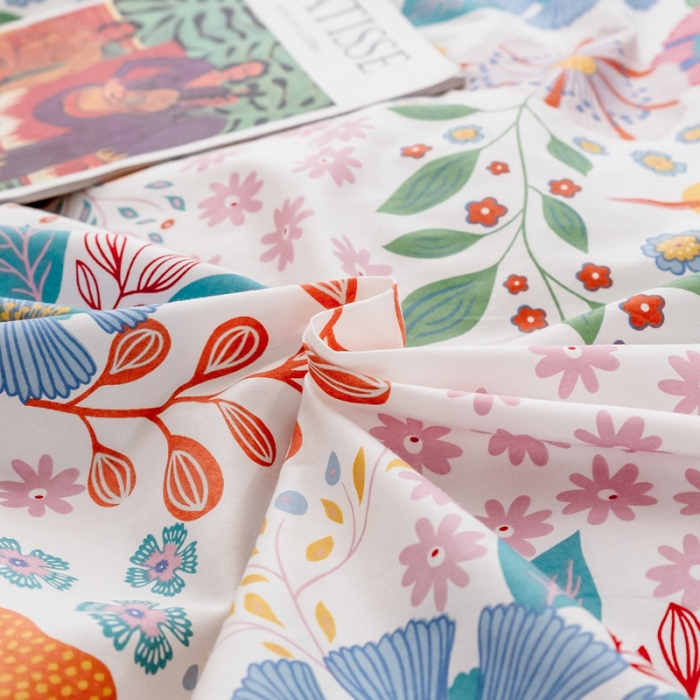 91家纺网 家纺一手货源 找家纺 （总）沐棉家居 2019新款13370全棉小碎花四件套棚拍