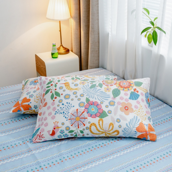 91家纺网 家纺一手货源 找家纺 （总）沐棉家居 2019新款13370全棉小碎花四件套棚拍