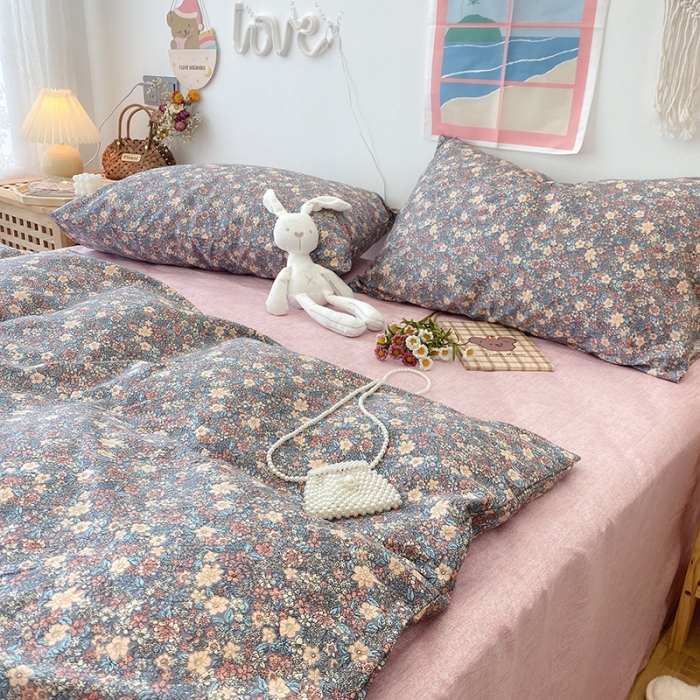 91家纺网 家纺一手货源 找家纺 2022年新款卡通系列全棉印花四件套实拍图直播爆款 芬芳园