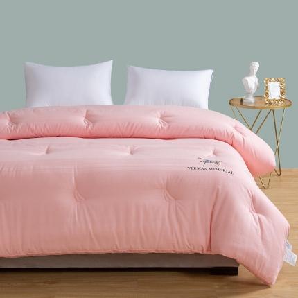 薇玛仕2023新款绣花大豆被 粉玉色