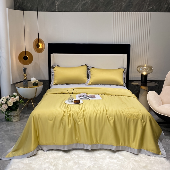 91家纺网 家纺一手货源 找家纺 吾秀 2022 轻奢风LF级60S兰精天丝夏被 天丝金