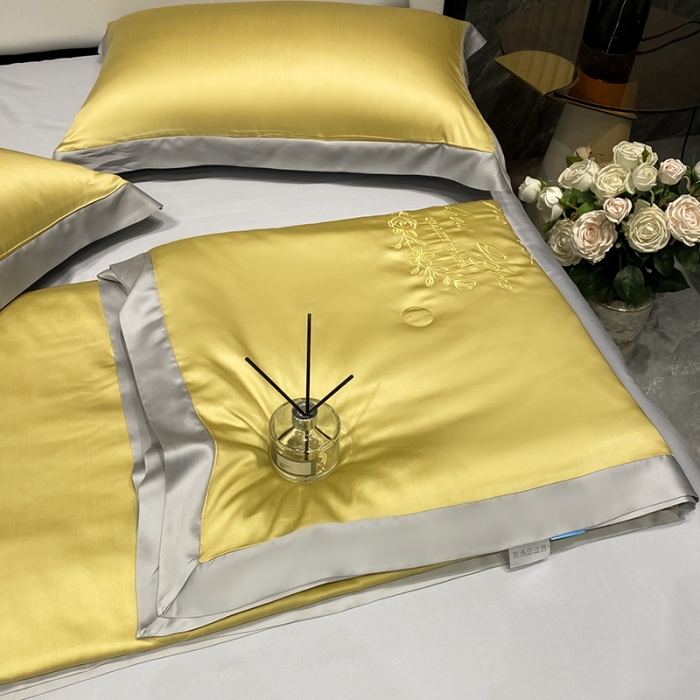 91家纺网 家纺一手货源 找家纺 吾秀 2022 轻奢风LF级60S兰精天丝夏被 天丝金