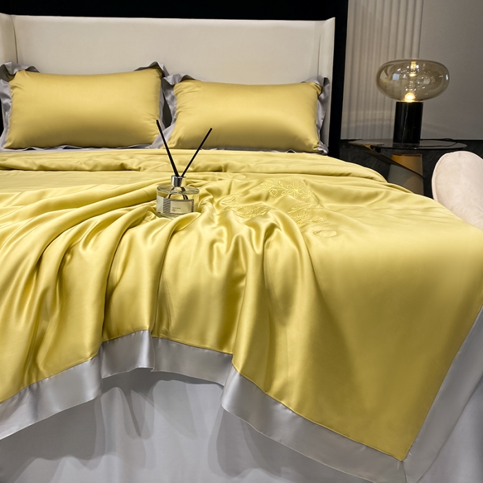 91家纺网 家纺一手货源 找家纺 吾秀 2022 轻奢风LF级60S兰精天丝夏被 天丝金