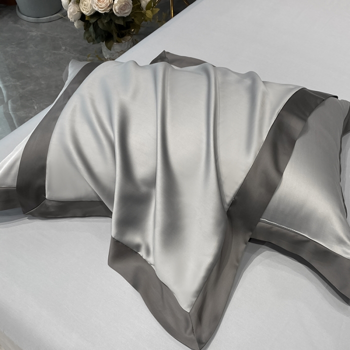 91家纺网 家纺一手货源 找家纺 吾秀 2022 轻奢风LF级60S兰精天丝夏被  天丝浅灰