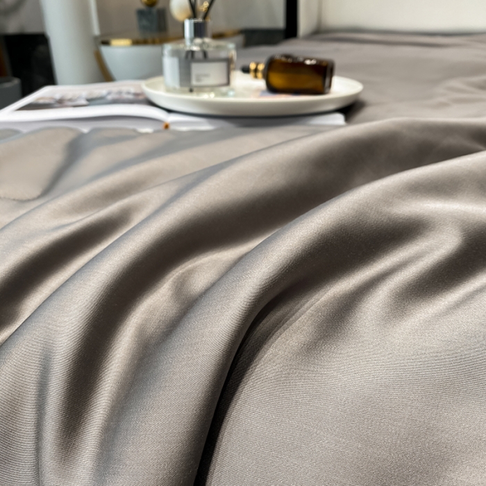 91家纺网 家纺一手货源 找家纺 吾秀 2022 轻奢风LF级60S兰精天丝夏被  天丝深灰