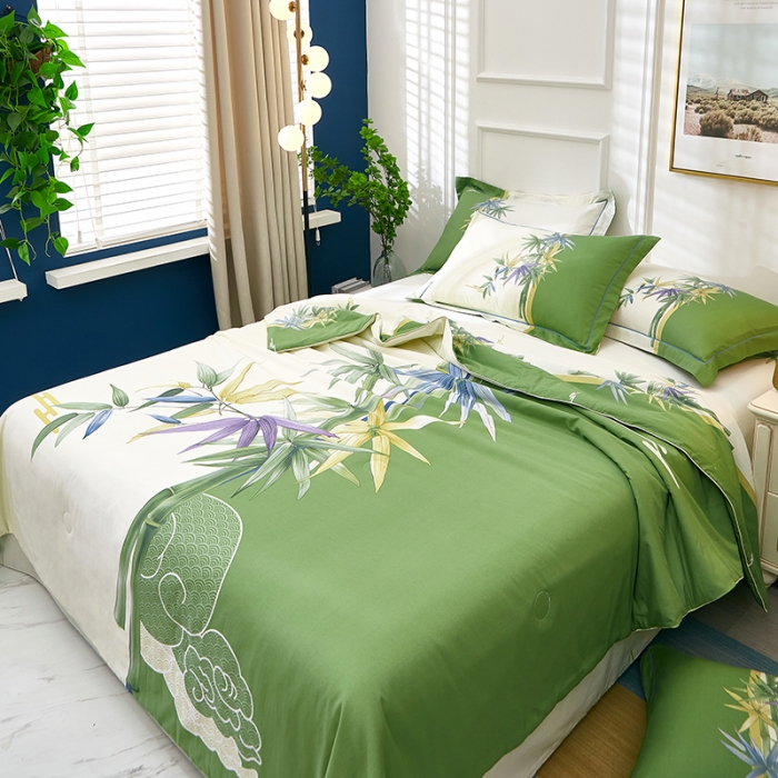 91家纺网 家纺一手货源 找家纺 （总）雲归梦 2021新款全棉大版夏被四件套