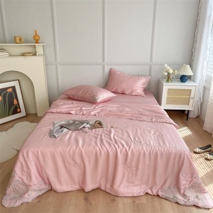星野家居 2021新款80s天丝夏被系列 蝴蝶结粉