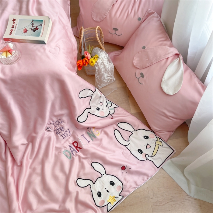 91家纺网 家纺一手货源 找家纺 星野家居 2021新款80s天丝夏被系列 小兔