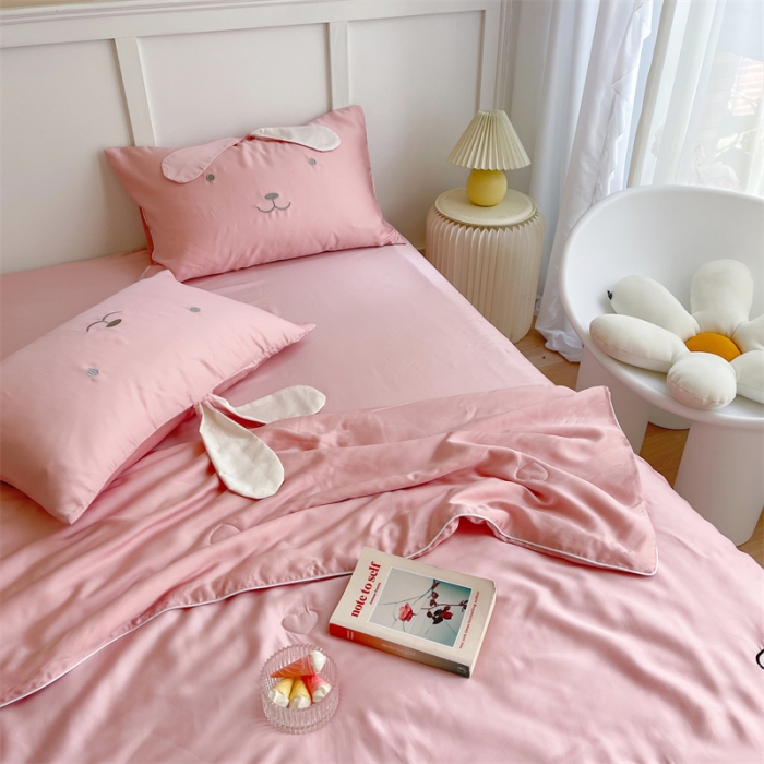 91家纺网 家纺一手货源 找家纺 星野家居 2021新款80s天丝夏被系列 小兔